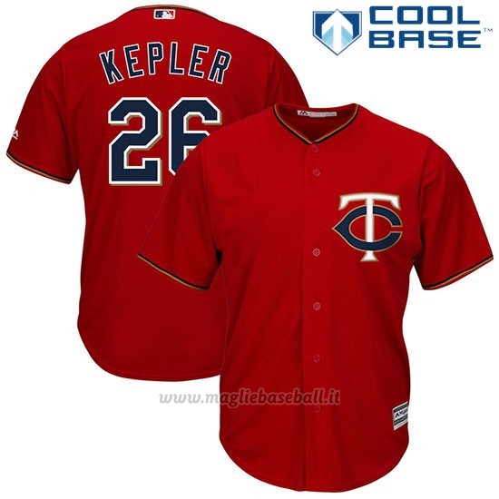 Maglia Baseball Uomo Minnesota Twins Max Kepler Scarlet Cool Base